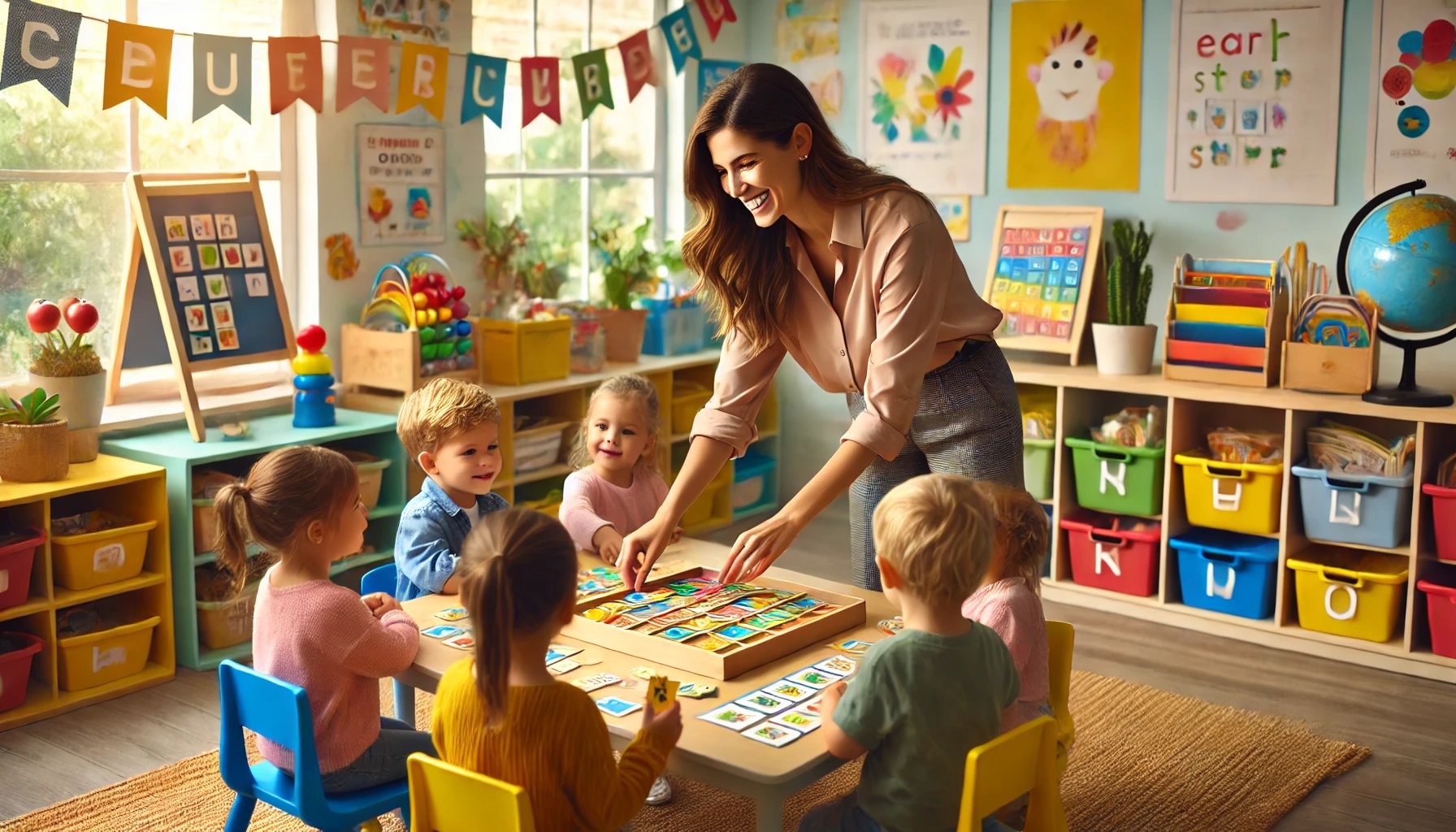 Teacher adjusting a literacy activity based on student needs