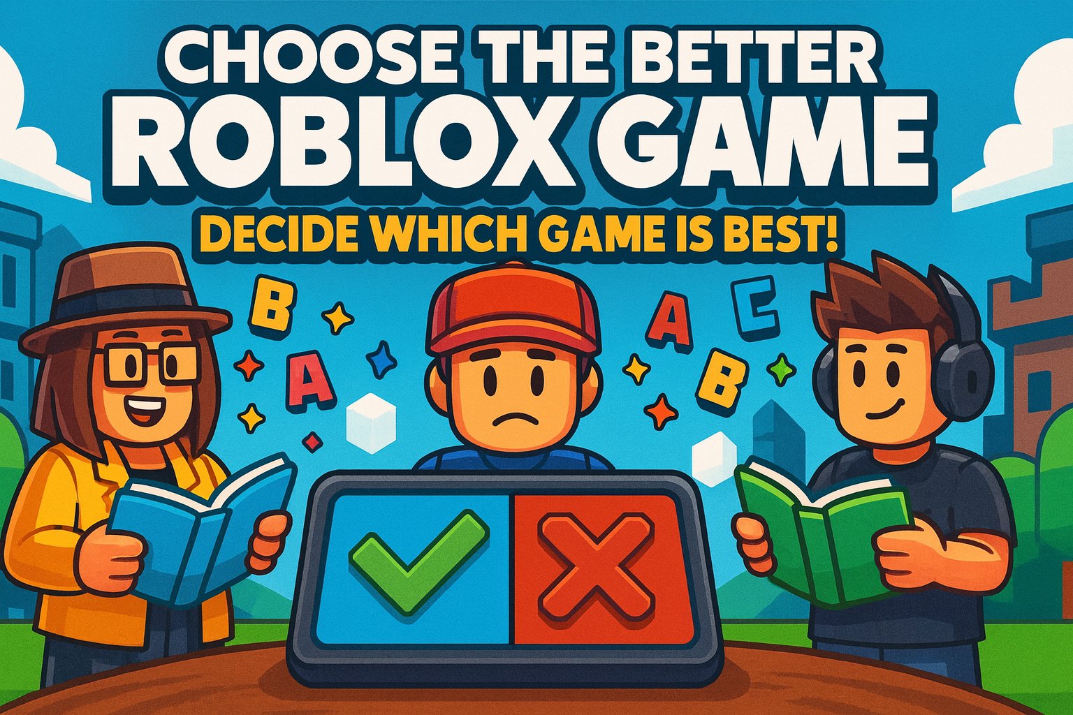 Choose the Better Roblox Game Cover