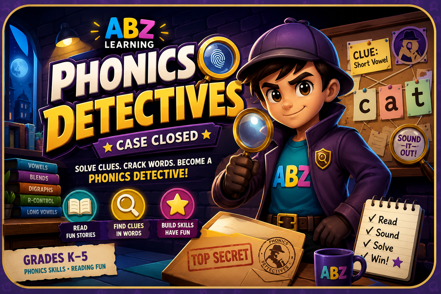 Phonics Detectives: Case Closed Cover