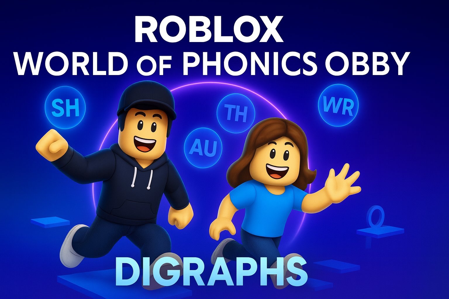 ROBLOX World of Phonics Obby: Digraphs (SH CH TH WH) Reading Game