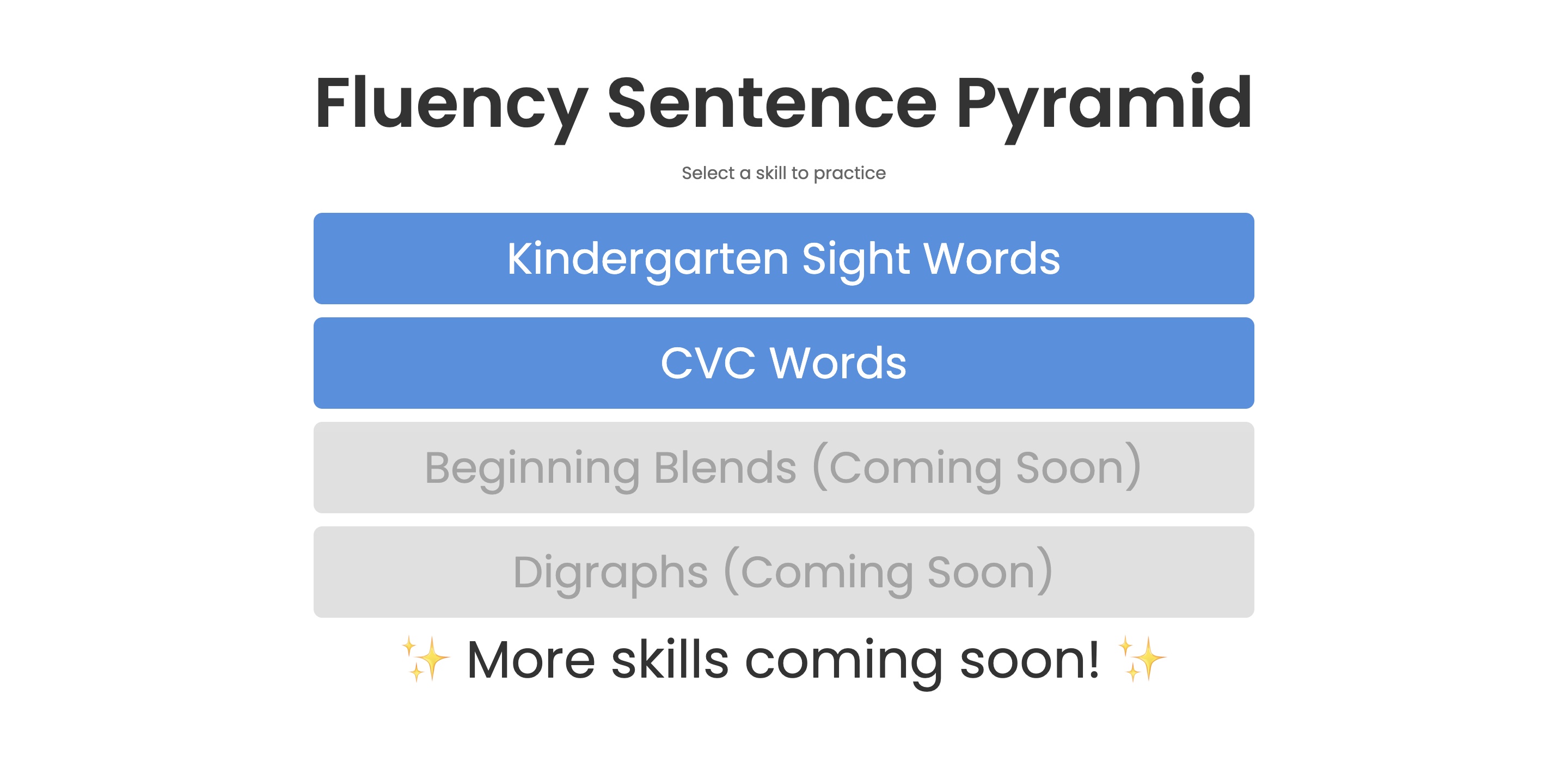 Online Fluency Sentence Pyramid